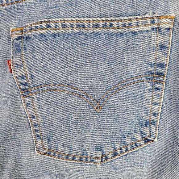 Levi's 555 Jeans Men's 38x30 Tall Blue Loose Fit Tapered Leg Y2K Zip Fly Cotton - Picture 6 of 10